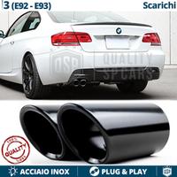 TERMINALI di Scarico NERI per BMW Serie 3 E92 E93