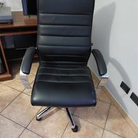 Sedia ufficio direzionale in VERA PELLE