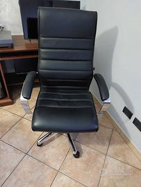 Sedia ufficio direzionale in VERA PELLE