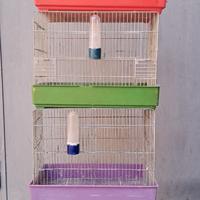 4 gabbie per uccelli con bevitoio