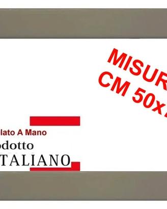 Cornice grigia laccata lucida in legno cm 50x70