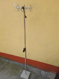 Piantana Colonna Con 2 Faretti Alogeni - Anni 80 