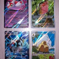 Lotto di 4 Carte Pokemon Ita Illustration Rare Hol
