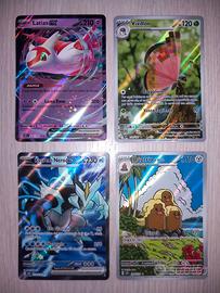 Lotto di 4 Carte Pokemon Ita Illustration Rare Hol