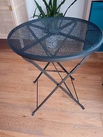 tavolino in ferro battuto pieghevole 