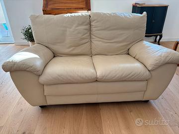 Divano   2 posti in vera pelle