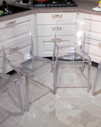 Sedie MODELLO KARTELL Policarbonato design Set 4