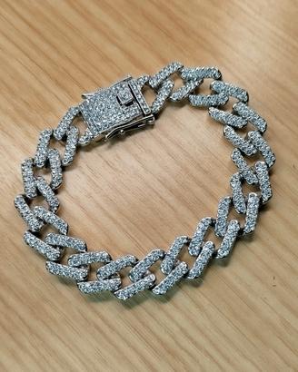 Bracciale stile Cubano color Argento Unisex