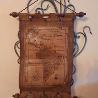 mappa vintage su cuoio