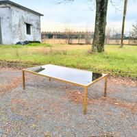 Tavolo coffee table con vetro fumé vintage