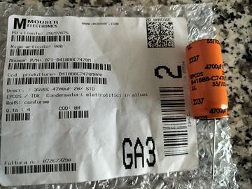 Epcos/TDK 4700uF/35V Condensatore elettrolitico