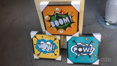 Insegne luminose pop style fumetti