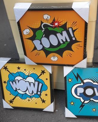 Insegne luminose pop style fumetti