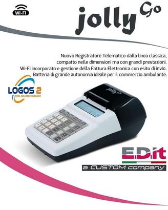 Registratore Telematico EDIT Jolly Go - Con Wi-Fi