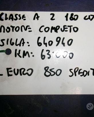 Motore mercedes classe a 180 cdi tipo 640940