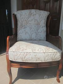 Divano 2P Originale midollino e paglia di Vienna