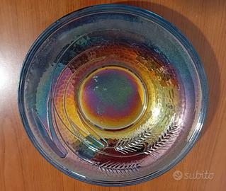 Ciotola/piatto vetro iridescente Art Deco'