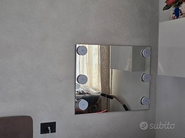 specchio rettangolare 60x75 + luci led