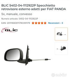 Specchietto retrovisore sinistro per Fiat Panda