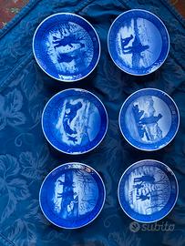 6 piatti Royal Copenaghen di natale