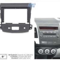 Telaio grigio scuro radio 2-DIN da 9" per Citroen