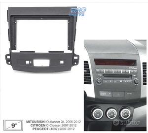 Telaio grigio scuro radio 2-DIN da 9" per Citroen