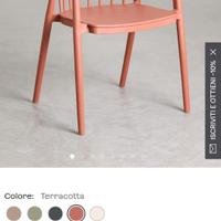 sedie sklum terracotta giardino/interno/sala pranz