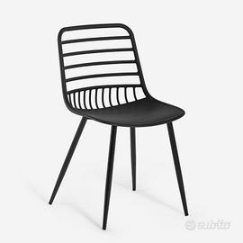 Sedie cucina esterno design nero