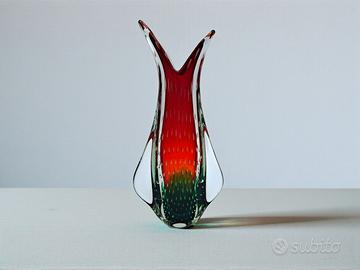 Vaso Rondine in Vetro di Murano, Vintage