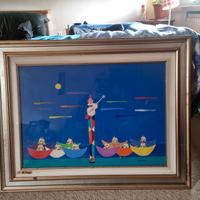 Walter Pozzi "Serenata" olio su tela , 50×70