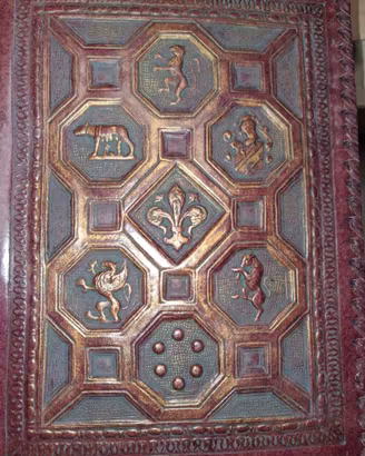Raccoglitore in pelle, copertina in pelle lavorata