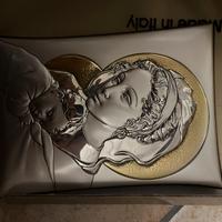 Immagine argento madonna e Gesu