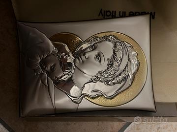 Immagine argento madonna e Gesu