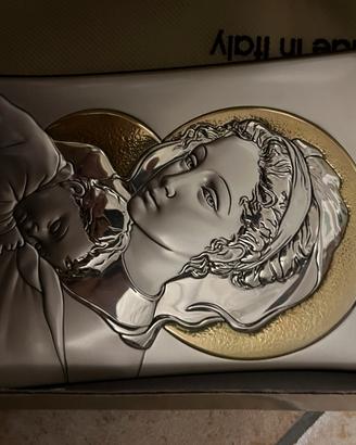 Immagine argento madonna e Gesu
