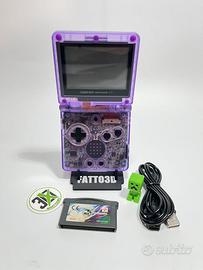 Game Boy Advance SP Clear Purple + Batteria + Cavo