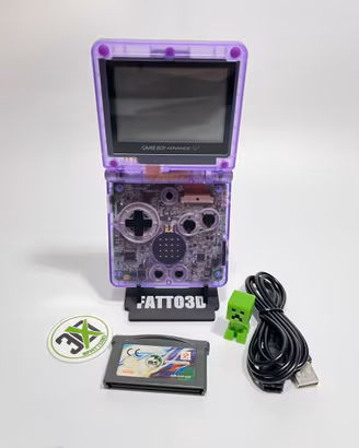 Game Boy Advance SP Clear Purple + Batteria + Cavo