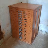 Cassettiere minuteria tipografia tipografiche