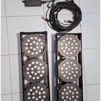 Sistema 8 Fari led + Mixer DMX + Cavi
