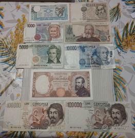 9 banconote in Lire della Repubblica Italiana 