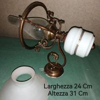 Applique vetro  stile lanterna antico