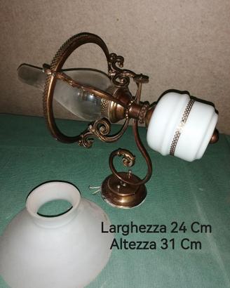 Applique vetro  stile lanterna antico