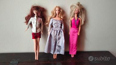 Lotto di 3 bambole Barbie Mattel vintage 1966