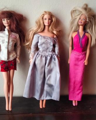 Lotto di 3 bambole Barbie Mattel vintage 1966