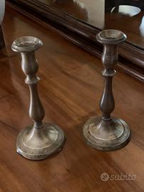 Candelabri in ottone '800