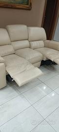 divano sciodotax in pelle 3 posti 2 relax