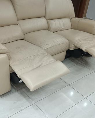 divano sciodotax in pelle 3 posti 2 relax