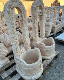 Fontana da giardino resistente in cemento