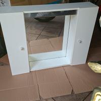 specchiera bagno con 2 ante bianco 2 luci