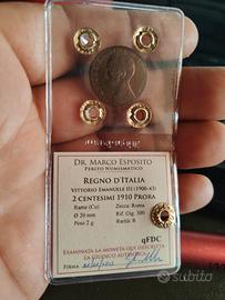 RARO 2 CENTESIMI PRORA 1910 QFDC 