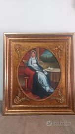 dipinto dama olio su tela 92x80